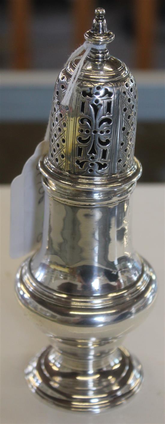 18th century silver sugar caster